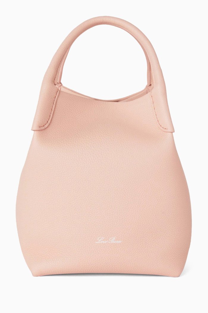 

Small Bale Bucket Bag in Leather, Pink
