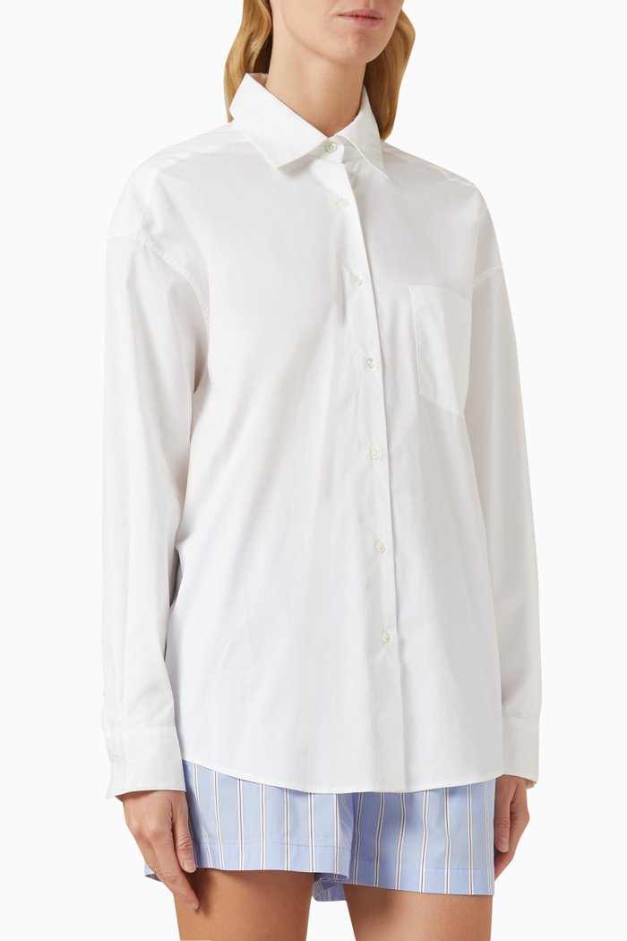 x Sofia Richie Grainge Jauncy Blouse in Cotton-blend, White