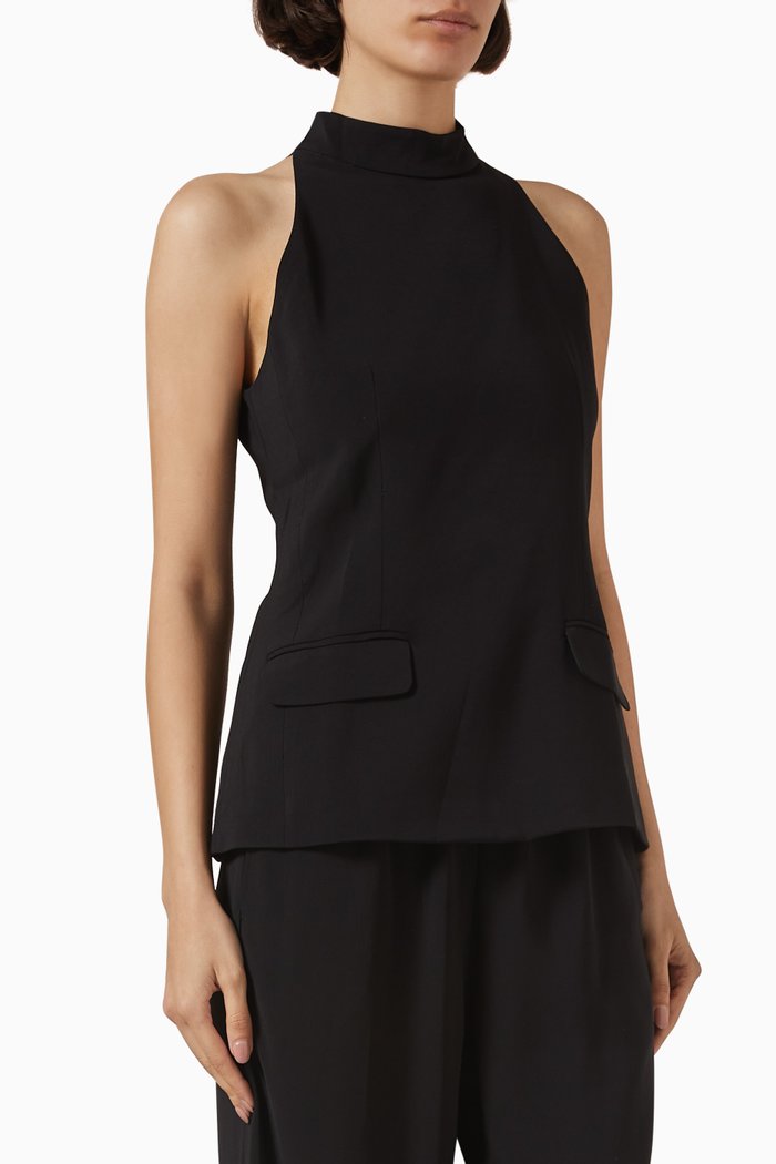 

x Sofia Richie Grainge Ronit Top in Viscose-blend, Black