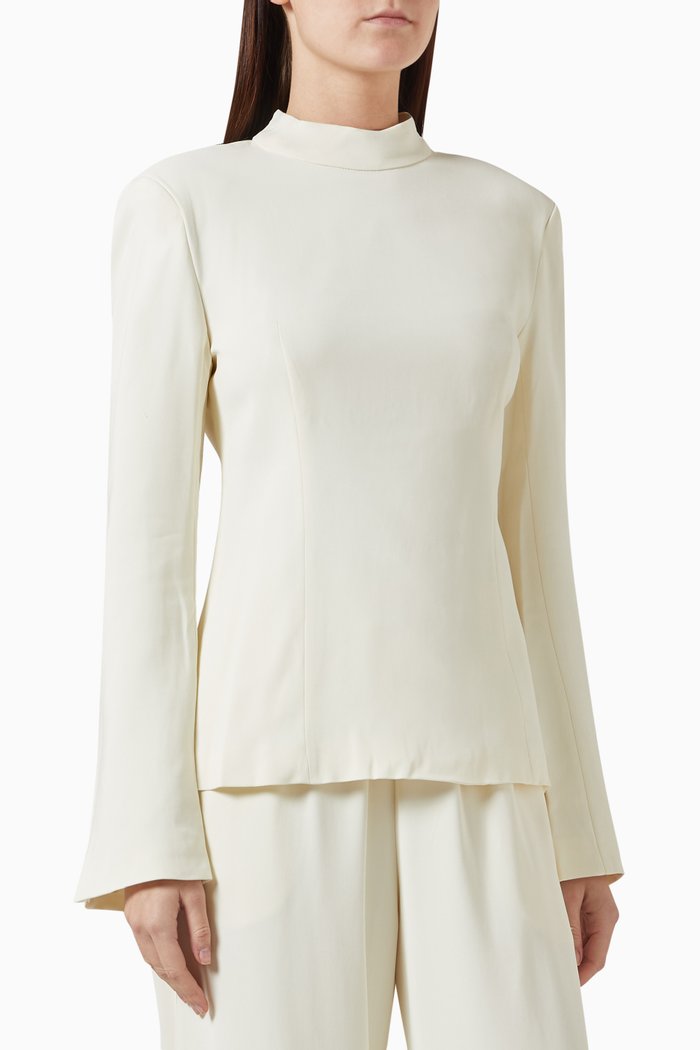 

x Sofia Richie Grainge Ronit Long-sleeve Top, Neutral