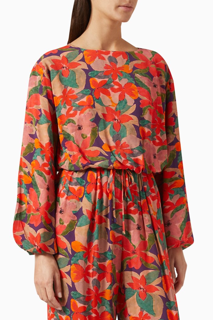 x Sofia Richie Grainge Ashling Top in Viscose, Multicolour
