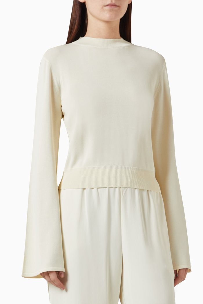 

x Sofia Richie Grainge Babetta Sweater in Viscose-knit, Neutral