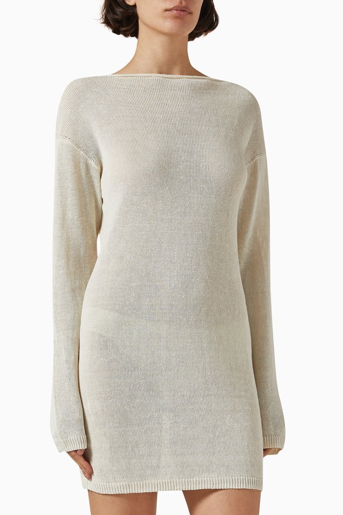 

x Sofia Richie Grainge Nicki Dress in Linen-blend, Neutral
