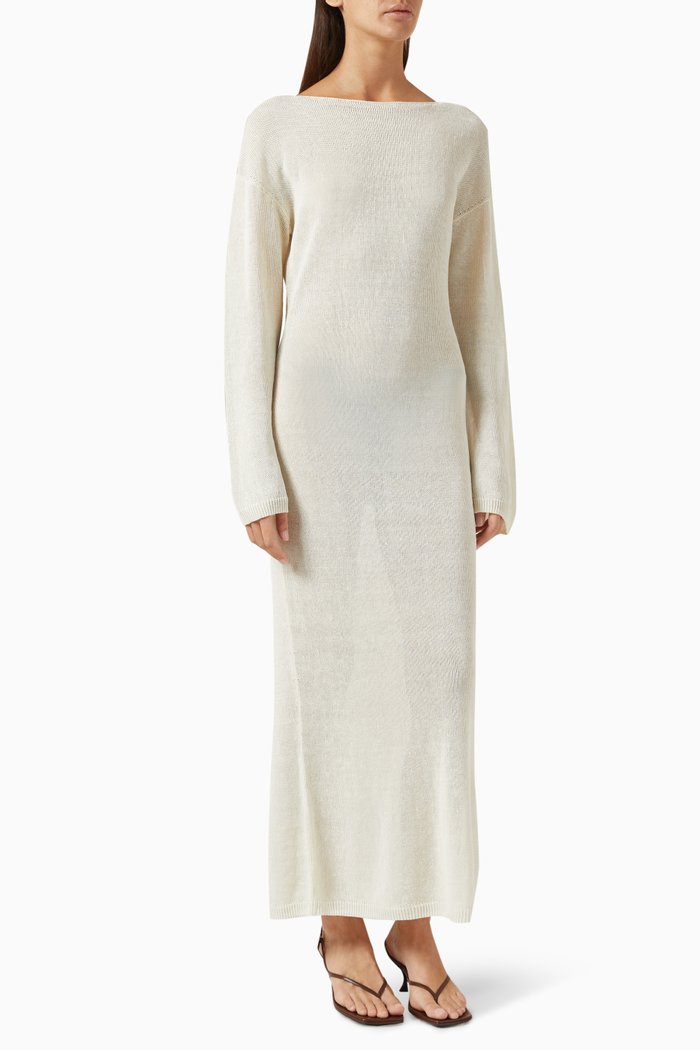 x Sofia Richie Grainge Polly Dress in Linen-blend, Neutral