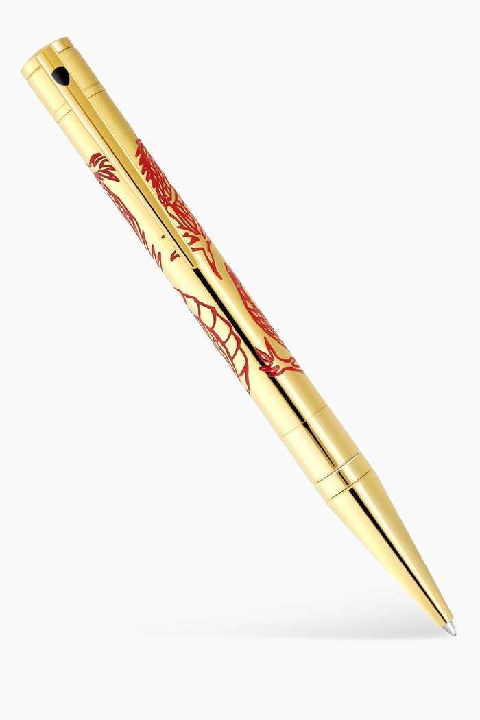 

D-initial Ballpoint Pen in Brass, Gold