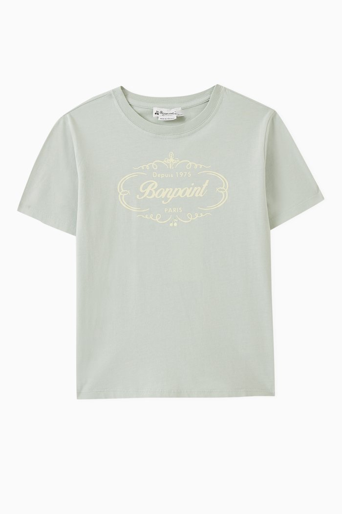 

Logo-print T-shirt in Organic Cotton, Blue