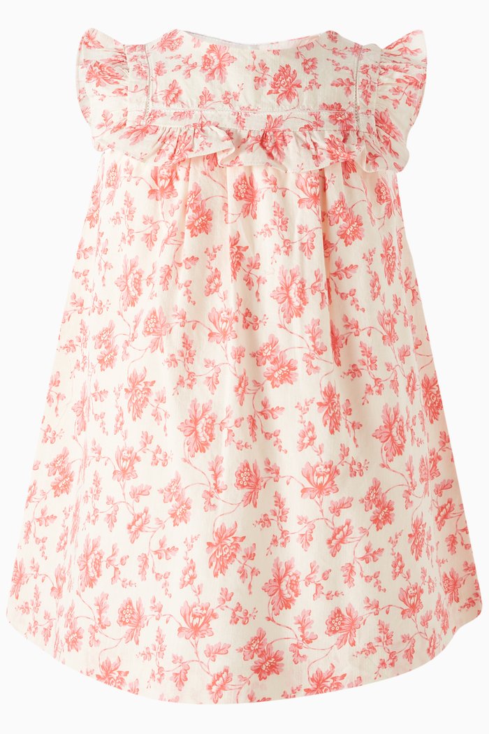

Ciara Printed Dress in Cotton, Pink