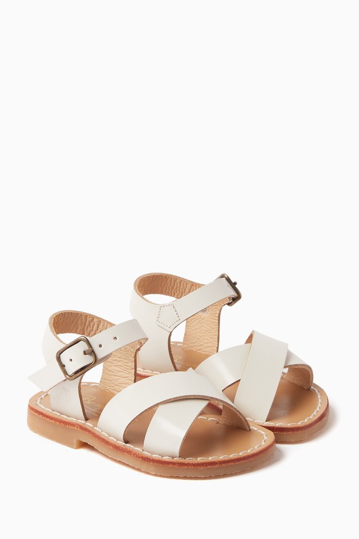 

Agostino Sandals in Calf Leather, White