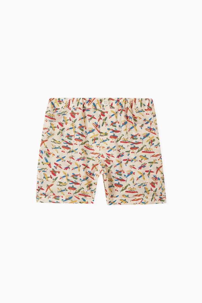 

Plane-print Shorts in Organic Cotton, Multicolour