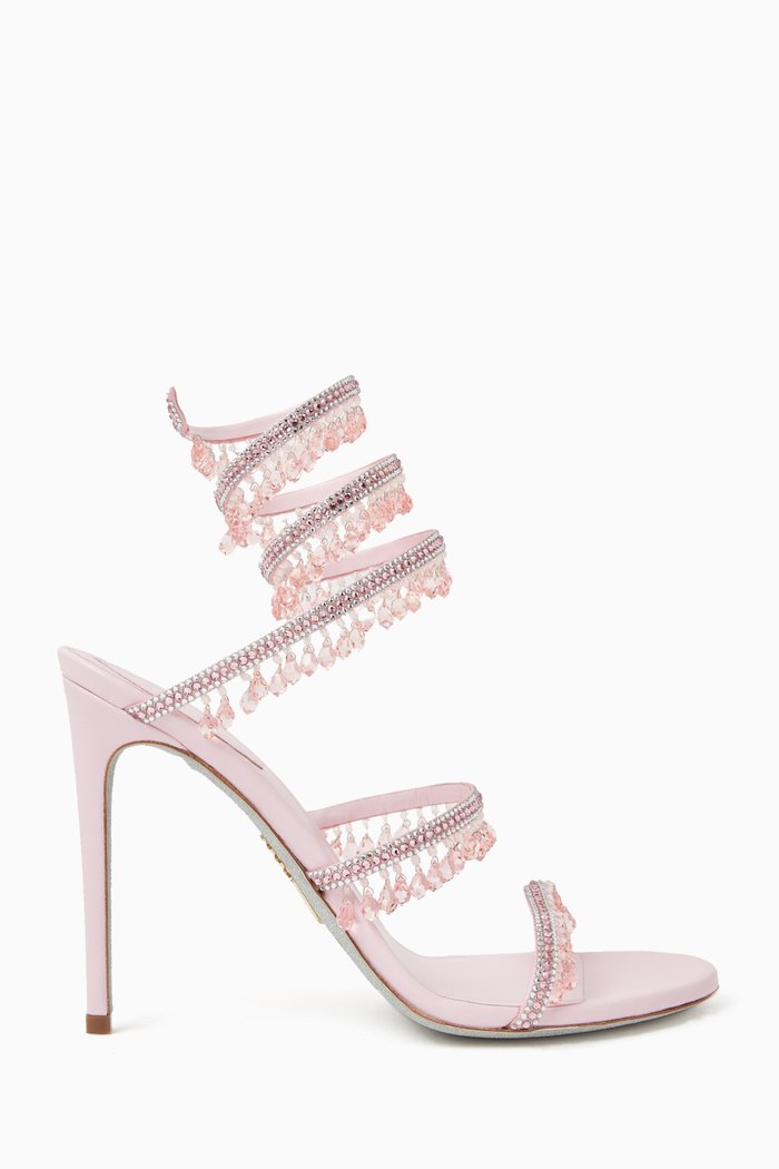 

Chandelier 105 Sandals in Satin, Pink