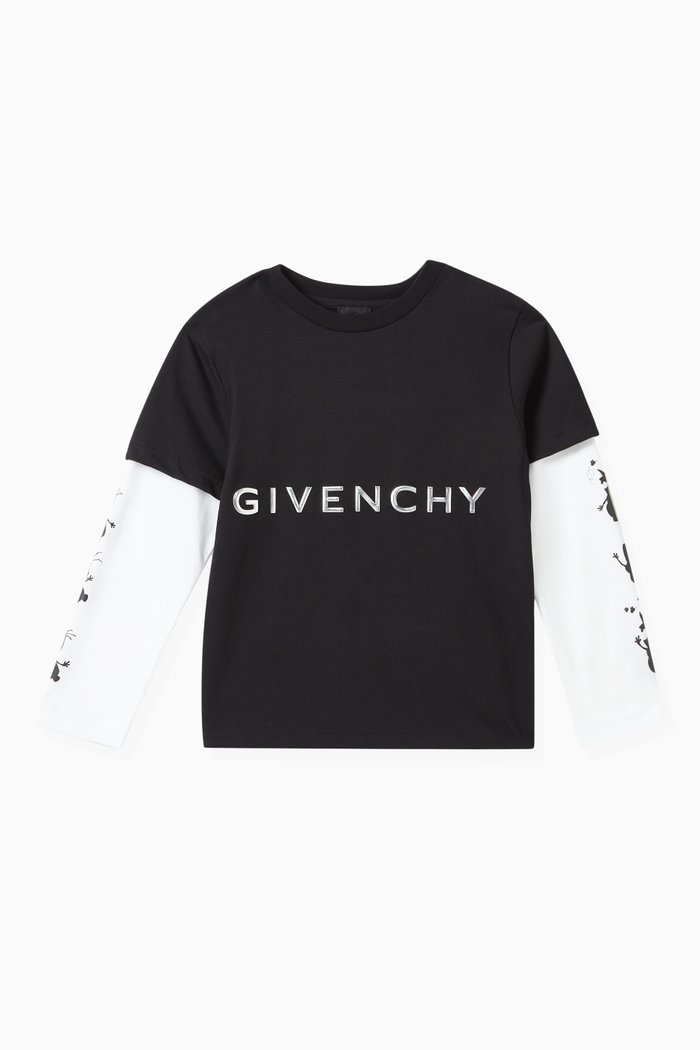 

x Disney Layered T-shirt in Cotton, Black