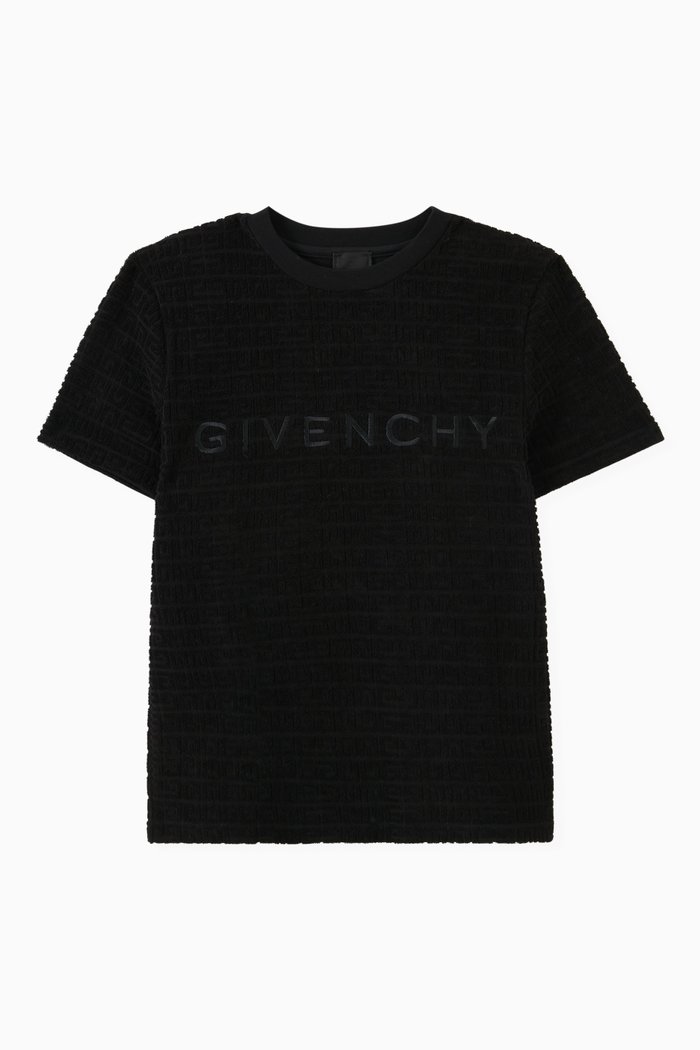 

Logo T-shirt in Terry Jacquard, Black