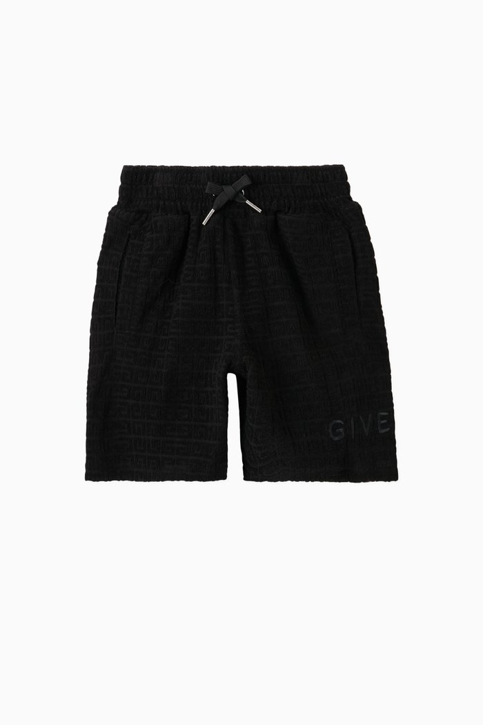

Logo Shorts in Terry-jacquard, Black