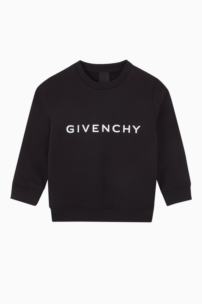 

Logo Sweatshirt in Cotton Blend Fleece, Black