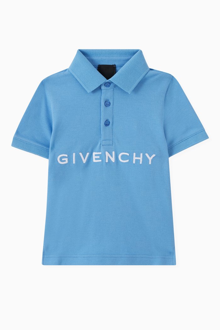 

Logo-embroidered Polo Shirt in Cotton, Blue