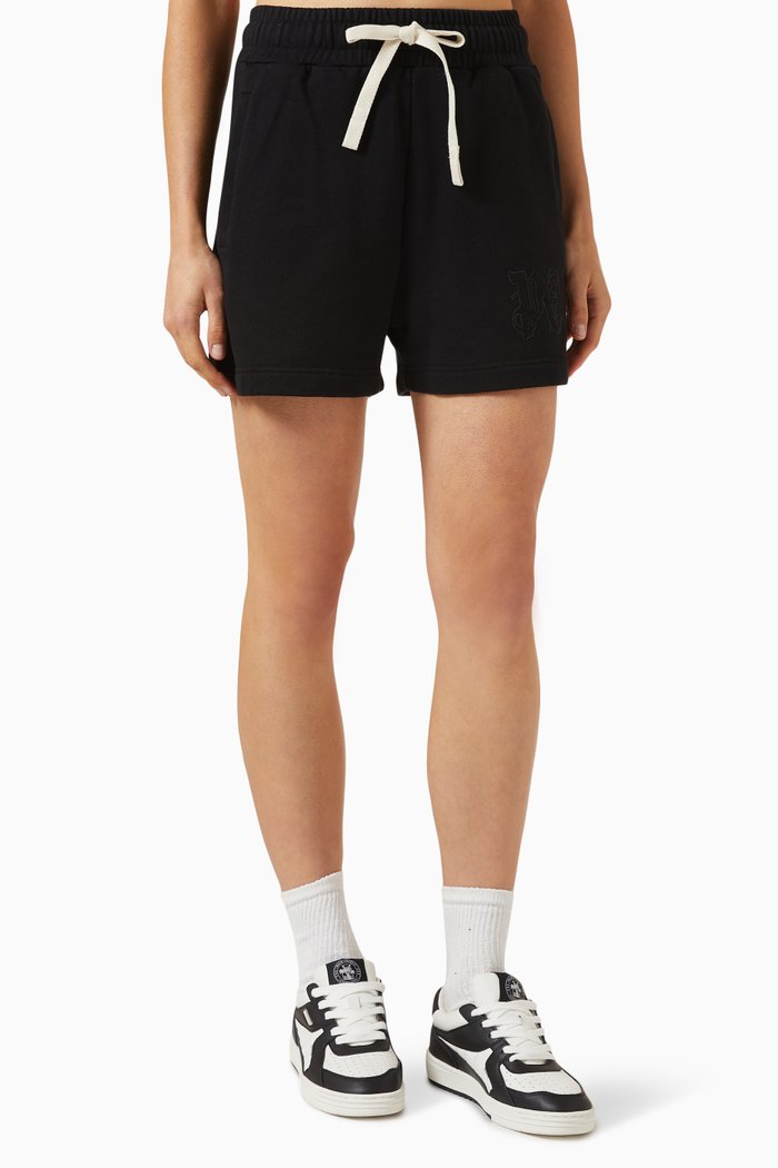 

Monogram Sweatshorts in Cotton, Black