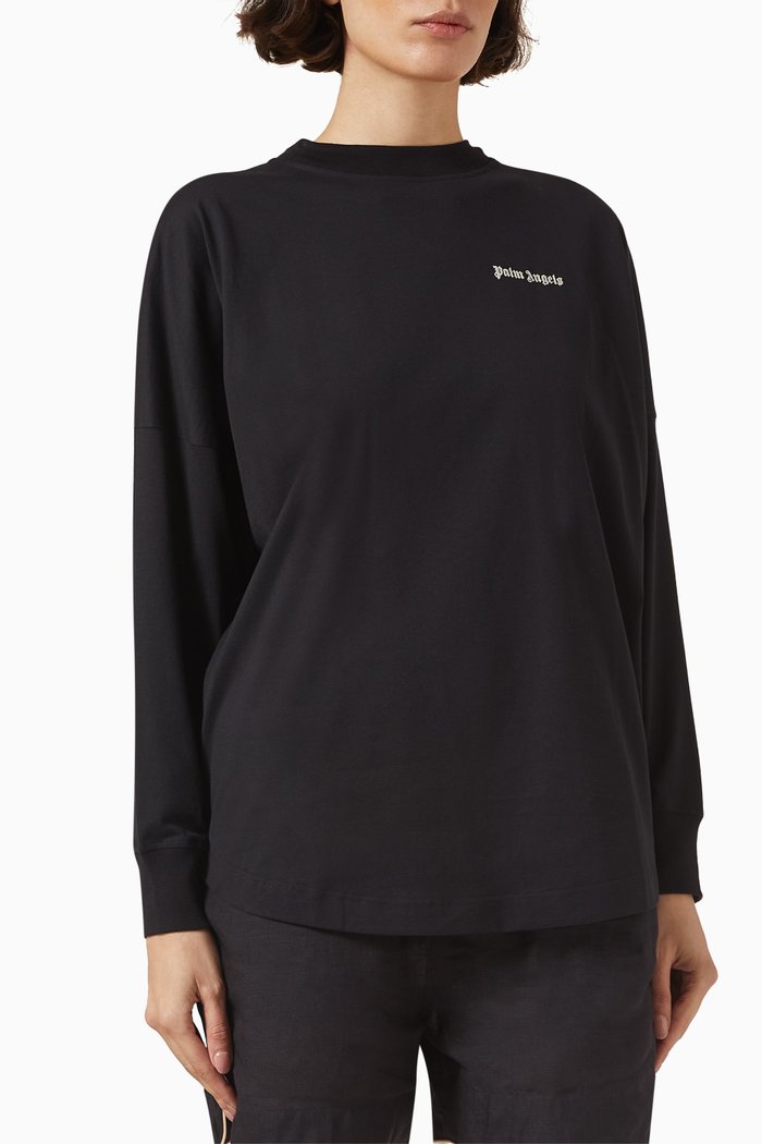 

Logo-embroidered T-shirt in Cotton Jersey, Black