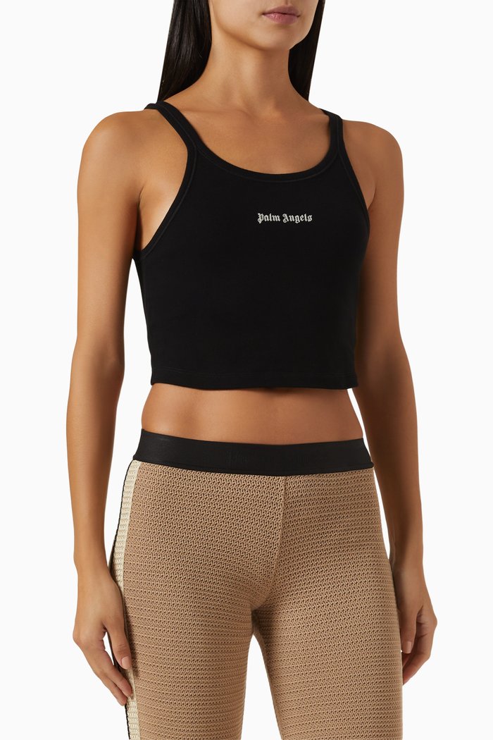 

Logo Tank Top in Cotton, Black