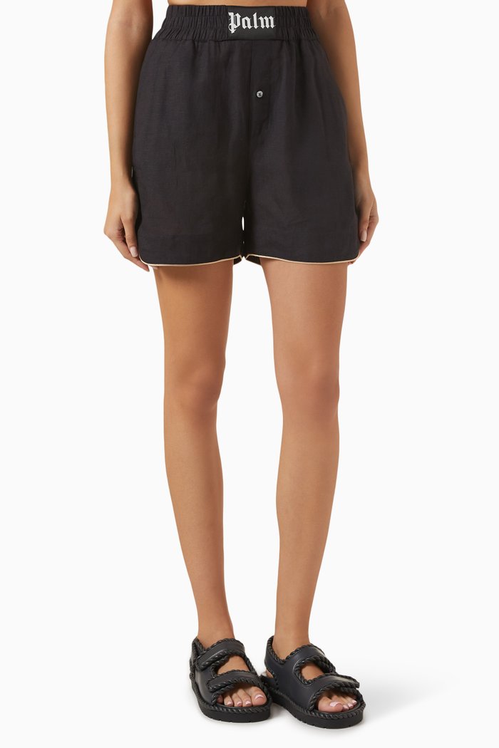 

Logo Boxer Shorts in Linen, Black