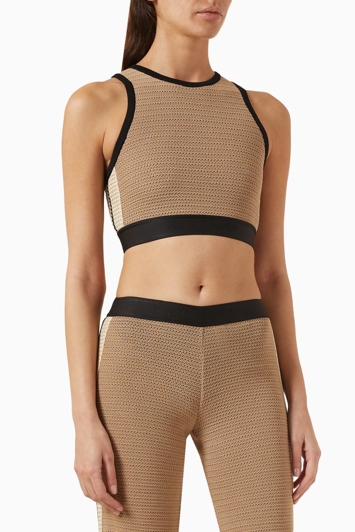 

Logo-tape Tank Top in Knit, Brown