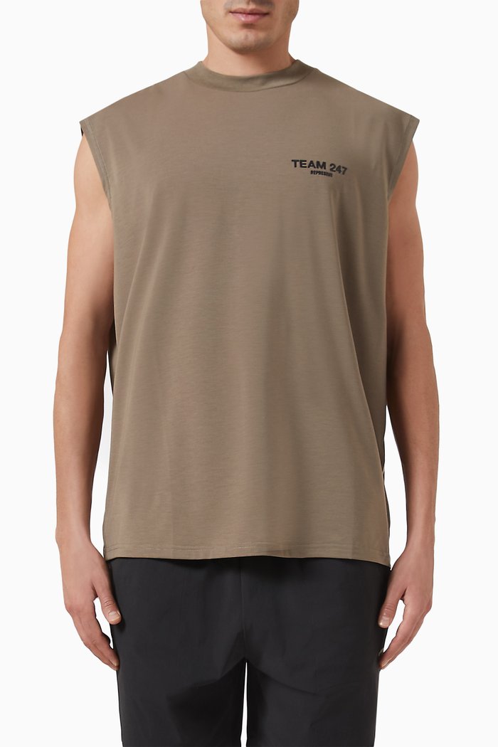 

Team 247 Oversized Tank Top in Jersey, Green