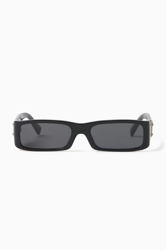 

Rectangle Sunglasses in Acetate, Black
