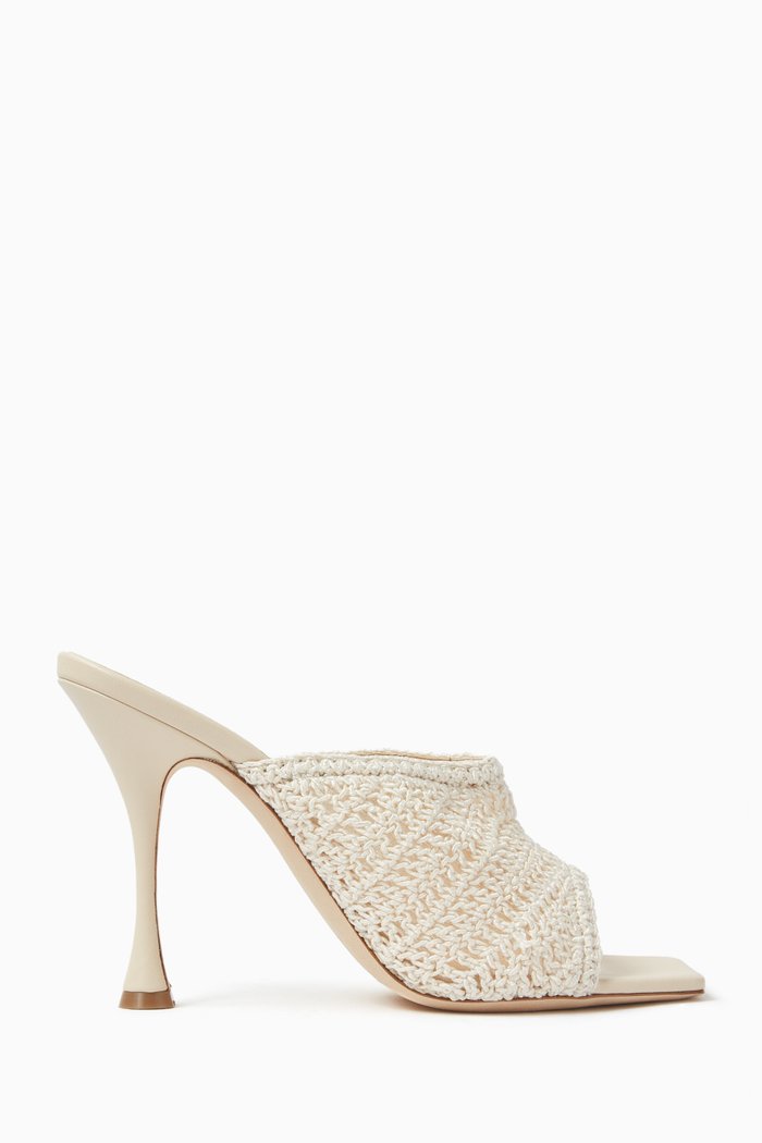 

Mule Sandals in Crochet, Neutral