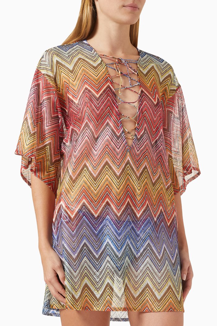 

Chevron Mini Beach Cover-up, Multicolour
