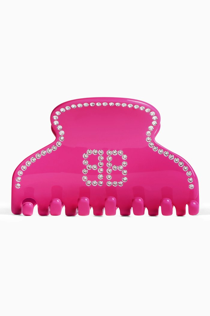 

Holli BB Hair Grip in Acetate, Steel & Rhinestones, Pink