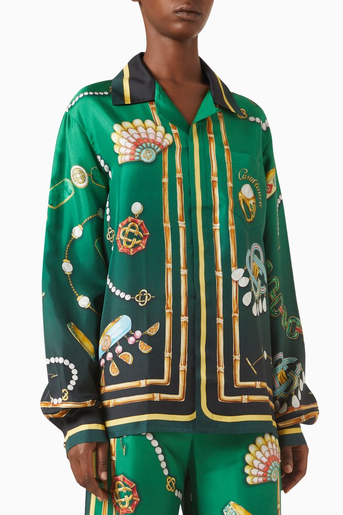 

La Boite A Bijoux Shirt in Silk-twill, Multicolour
