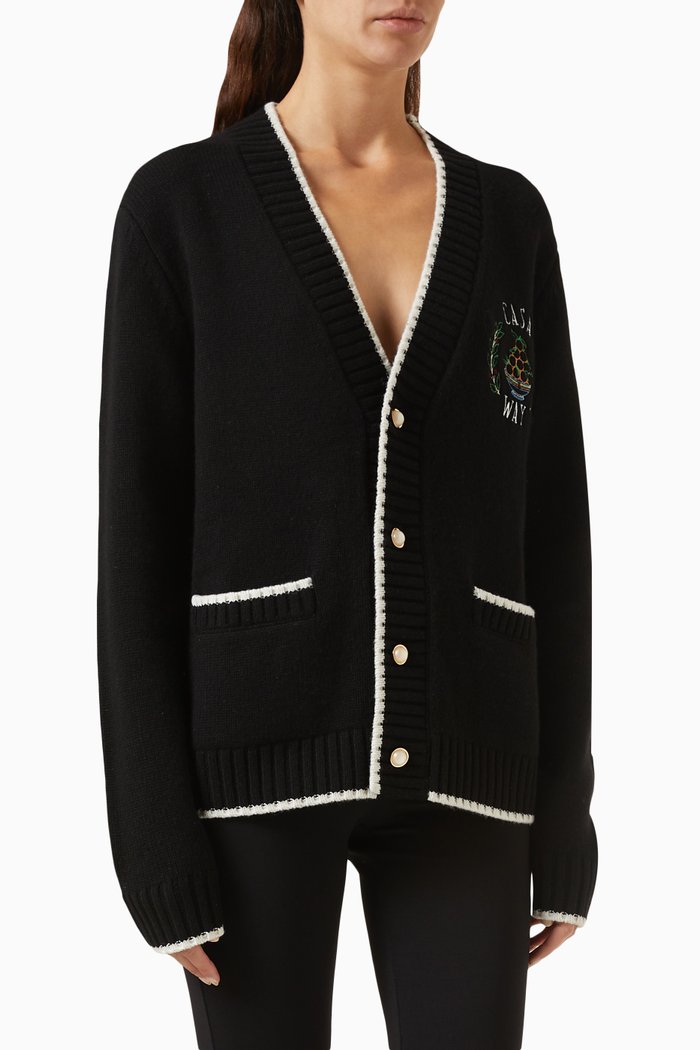 

Casa Way Cardigan in Wool & Cahmere-knit, Black