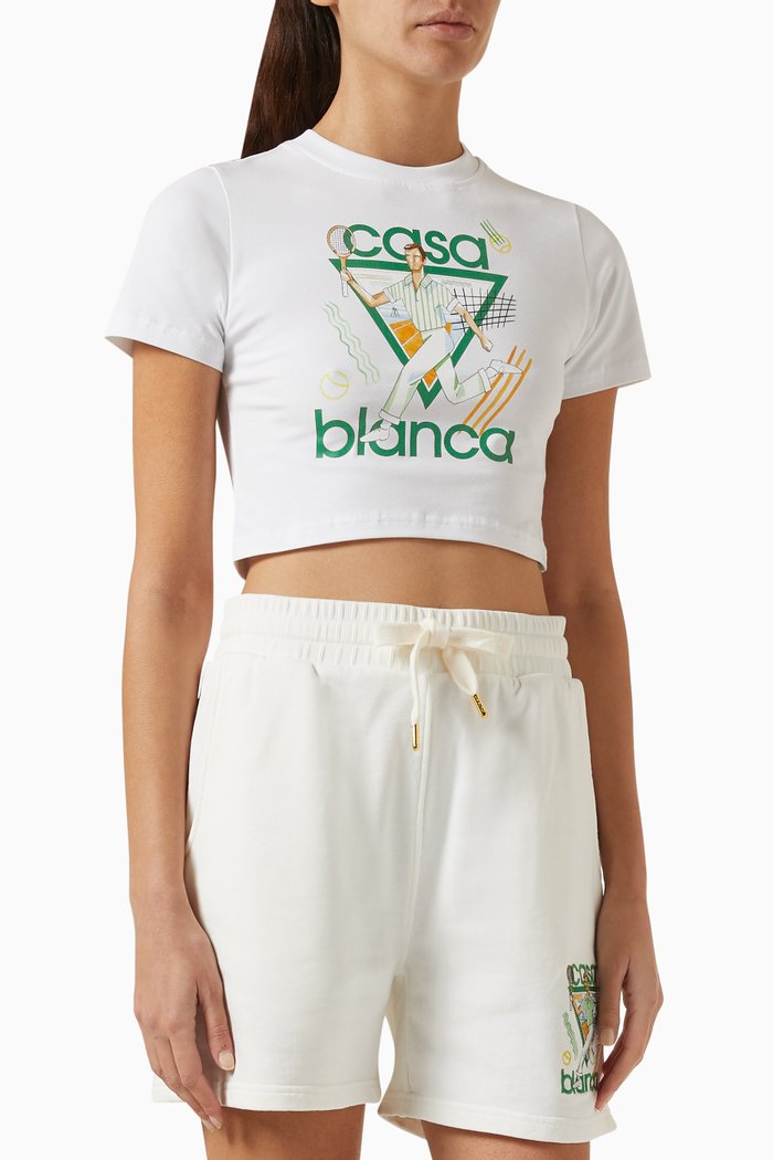 

Le Jeu Printed T-shirt in Cotton-jersey, White