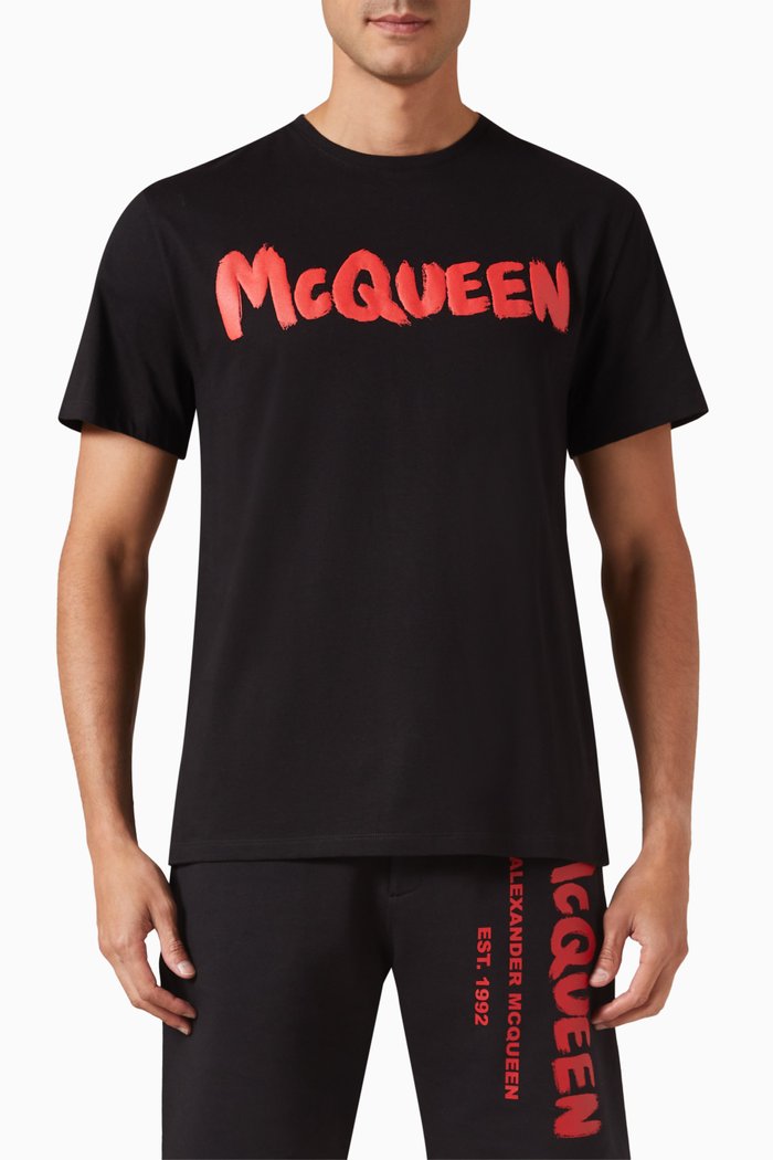 

Logo Graffiti T-shirt in Cotton, Red