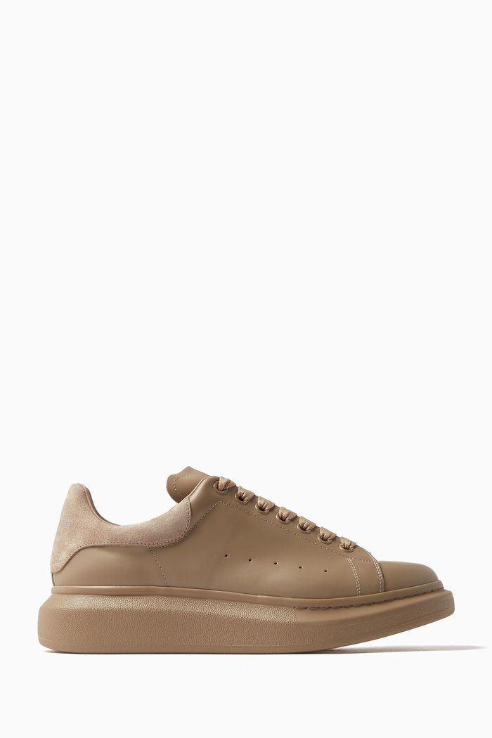 

Oversized Sneakers in Leather, Brown