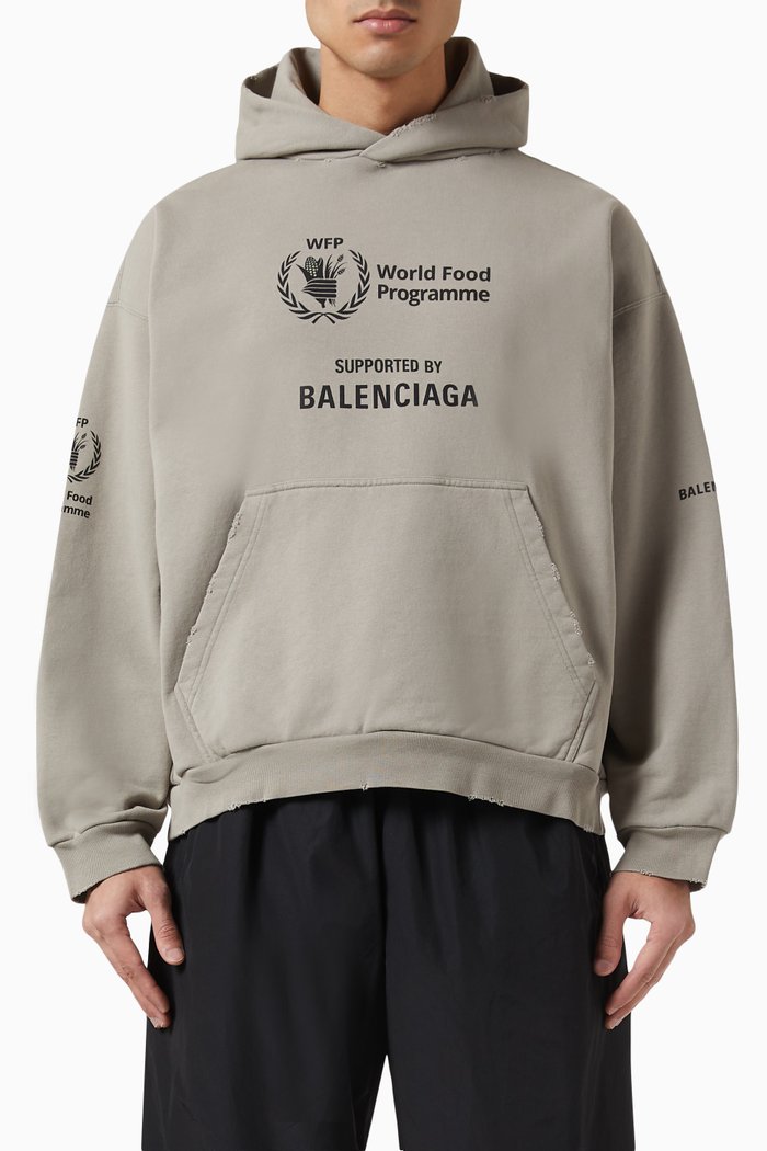 WFP Medium-fit Hoodie in Fleece, Brown