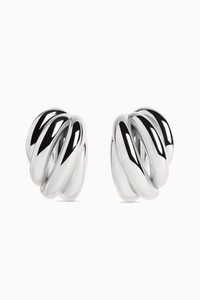 

Saturne Clip Earrings in Brass, Silver