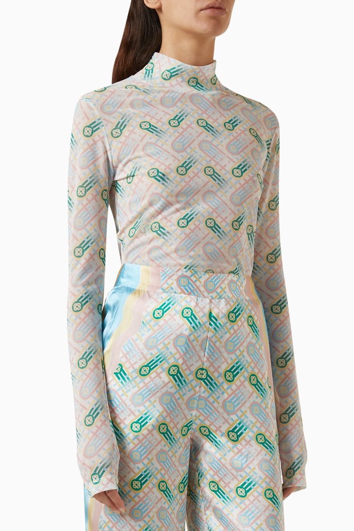 

Heart Monogram Top in Mesh, Multicolour