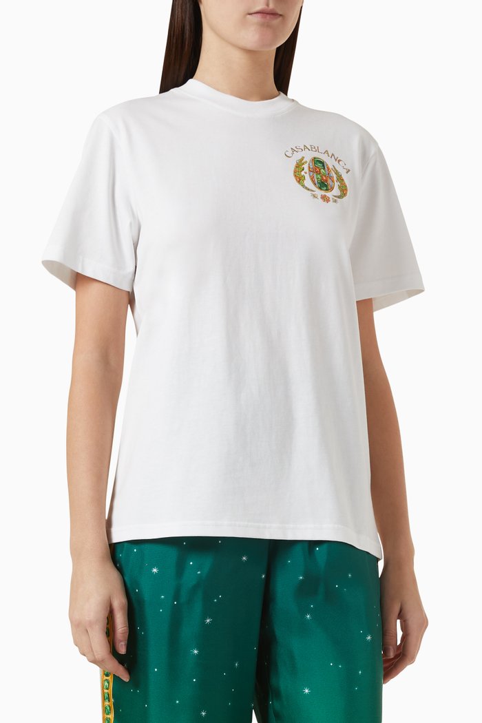 Joyaux D'Afrique Tennis Club T-shirt in Cotton, White
