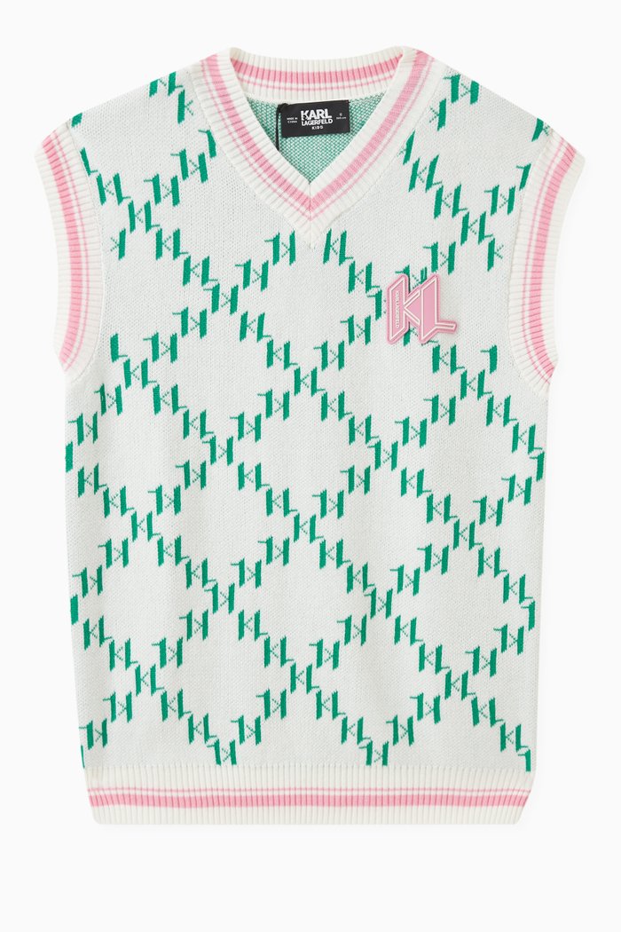 

Monogram-jacquard Dress in Knit, White