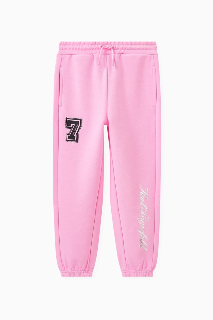 

Logo-print Track Pants in Cotton Blend, Pink