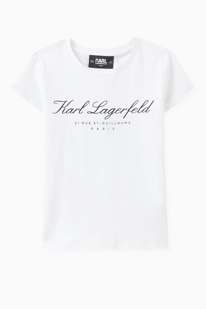 Logo T-shirt in Stretch Cotton, White
