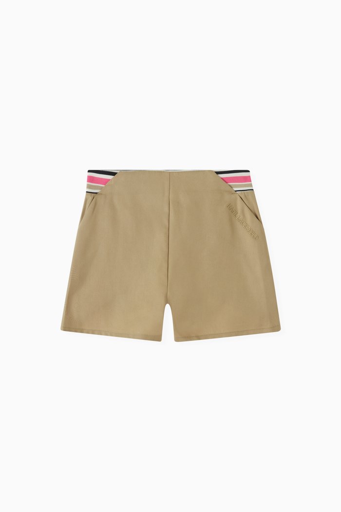 

Stripe Bermuda Shorts in Lyocell, Green