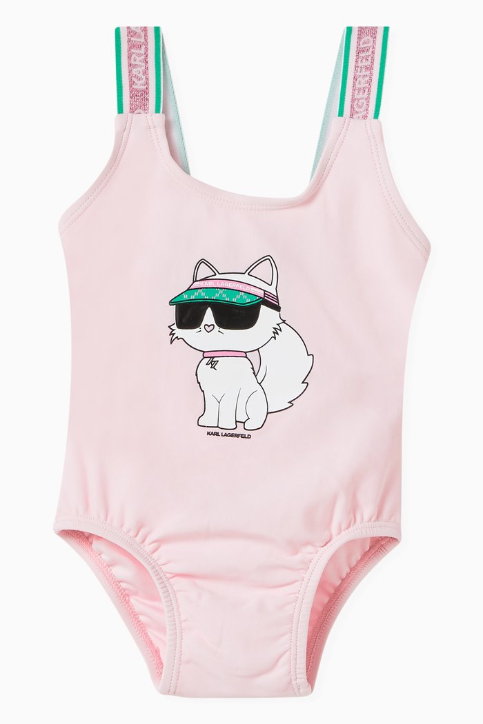 

Choupette One-piece Swimsuit in Stretch Nylon, Pink