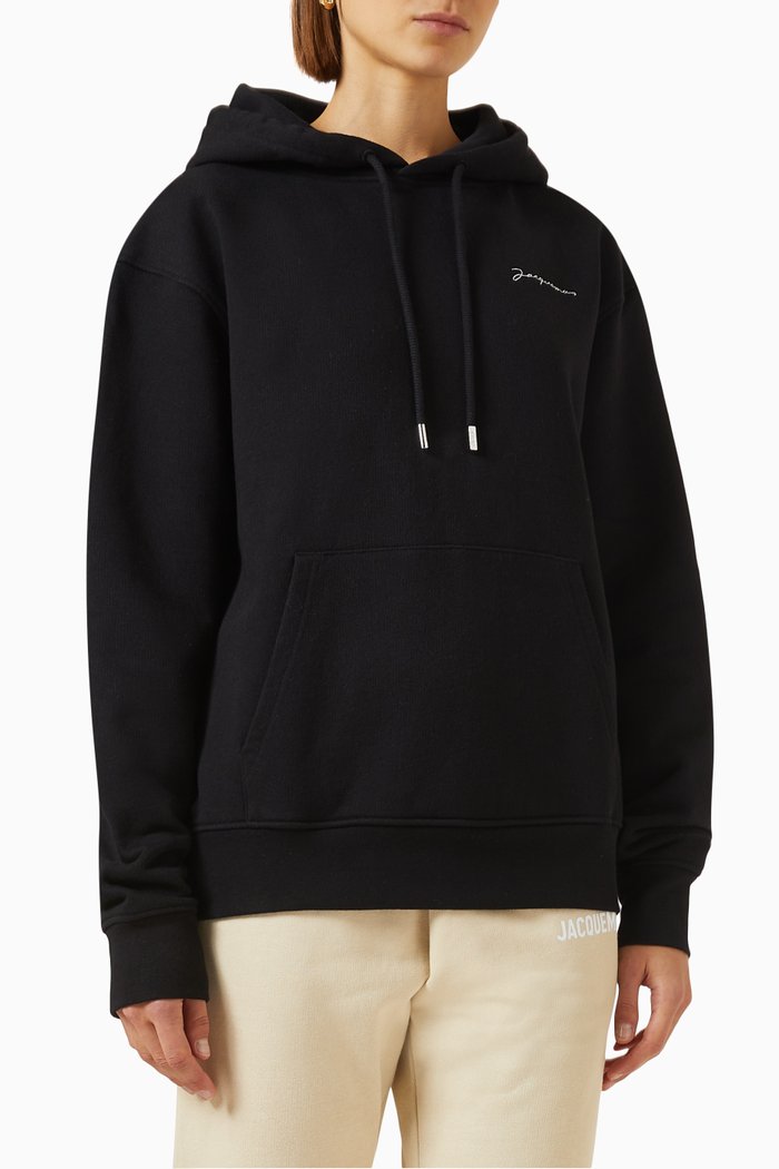 

Le Sweatshirt Brodé in Organic Cotton, Black
