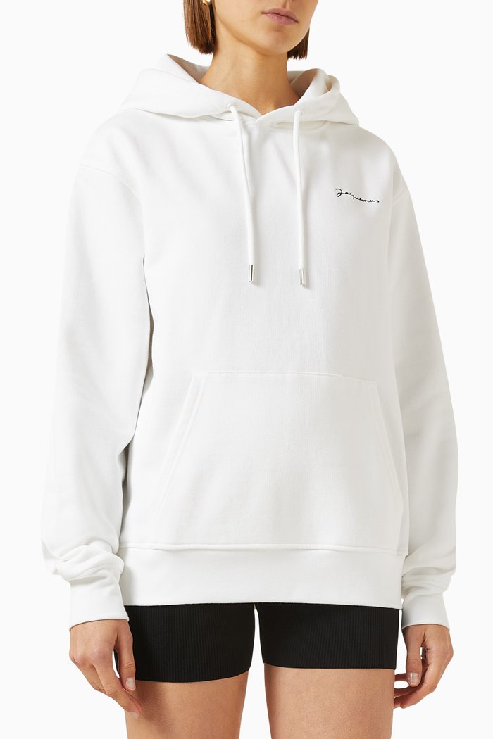 

Le Sweatshirt Brodé in Organic Cotton, White