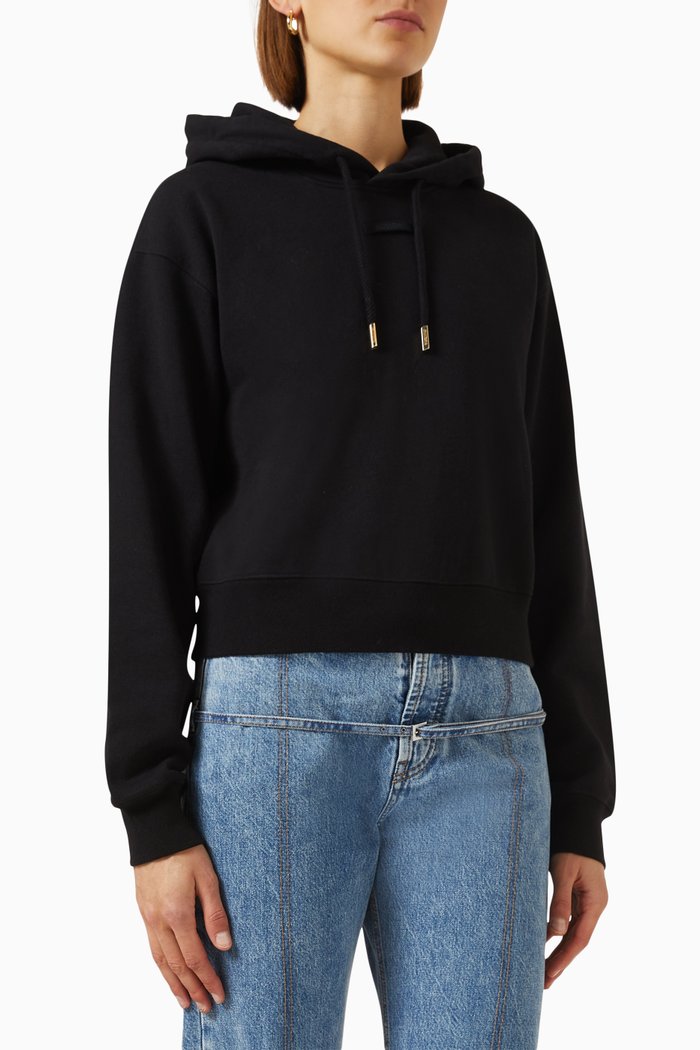 

Le Hoodie Gros Grain in Cotton-fleece, Black