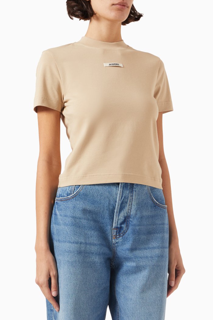 

Le T-shirt Gros Grain in Cotton, Neutral