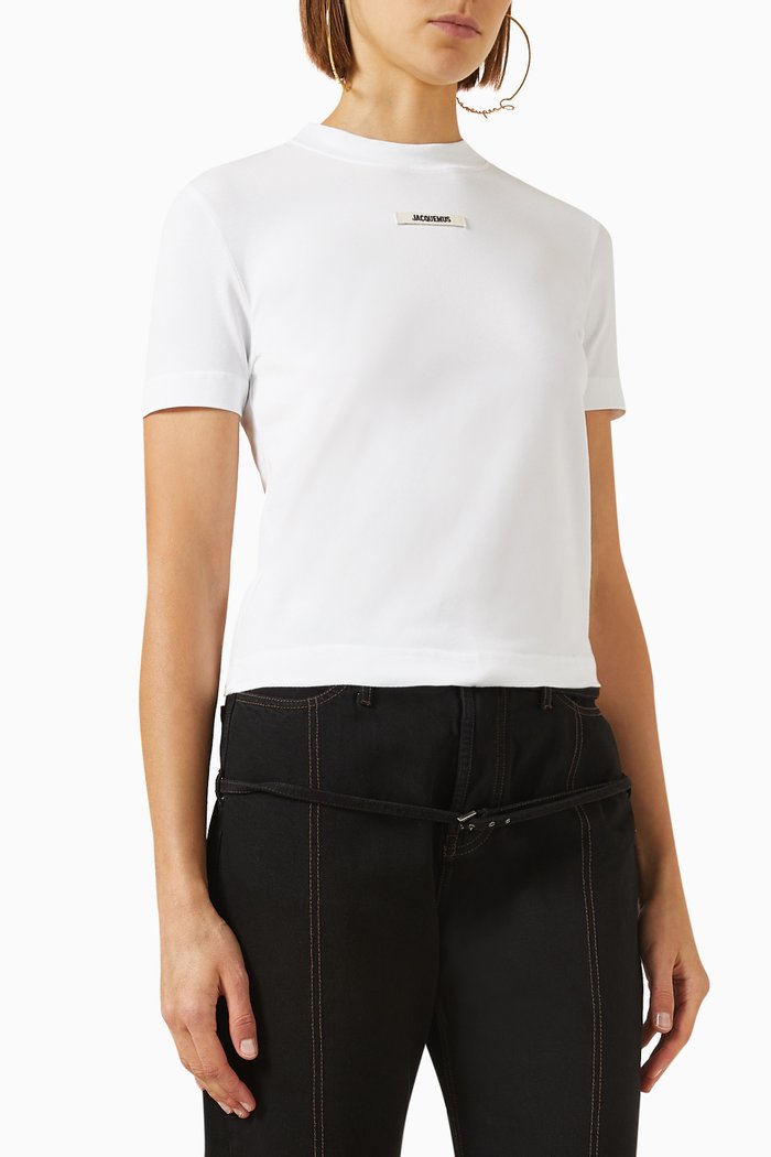 

Le T-shirt Gros Grain in Cotton, White
