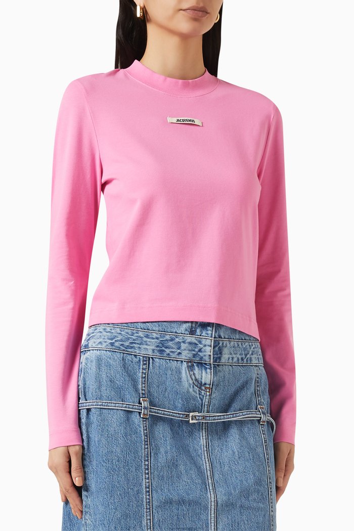 

Le T-shirt Gros Grain in Cotton, Pink