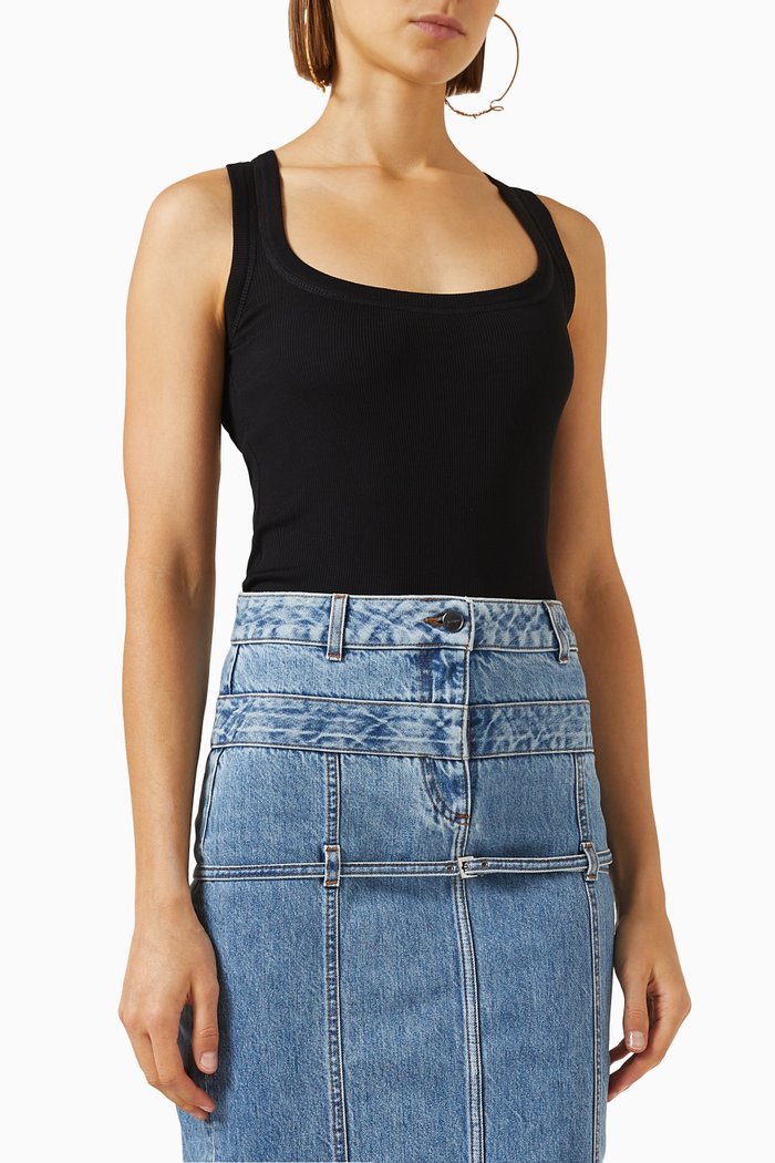 

Le Bodysuit Gros Grain in Rib-jersey, Black